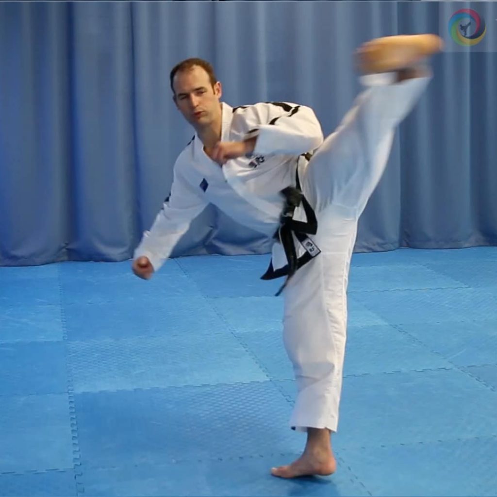 Taekwon-Do kicking technique demonstration by Master Gray Patterson