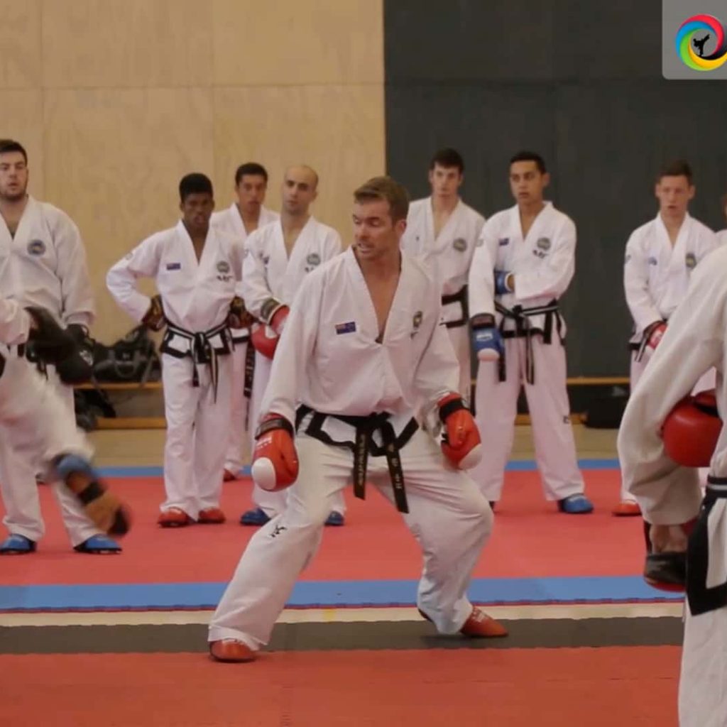 ITF Taekwon-Do national team sparring coaching session with Carl van Roon