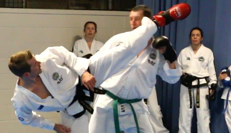 Taekwon-Do sparring coaching session led by Carl van Roon