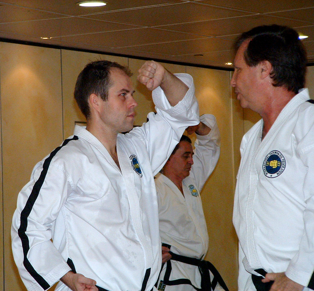 Master Mariusz Steckiewicz teaching ITF step sparring