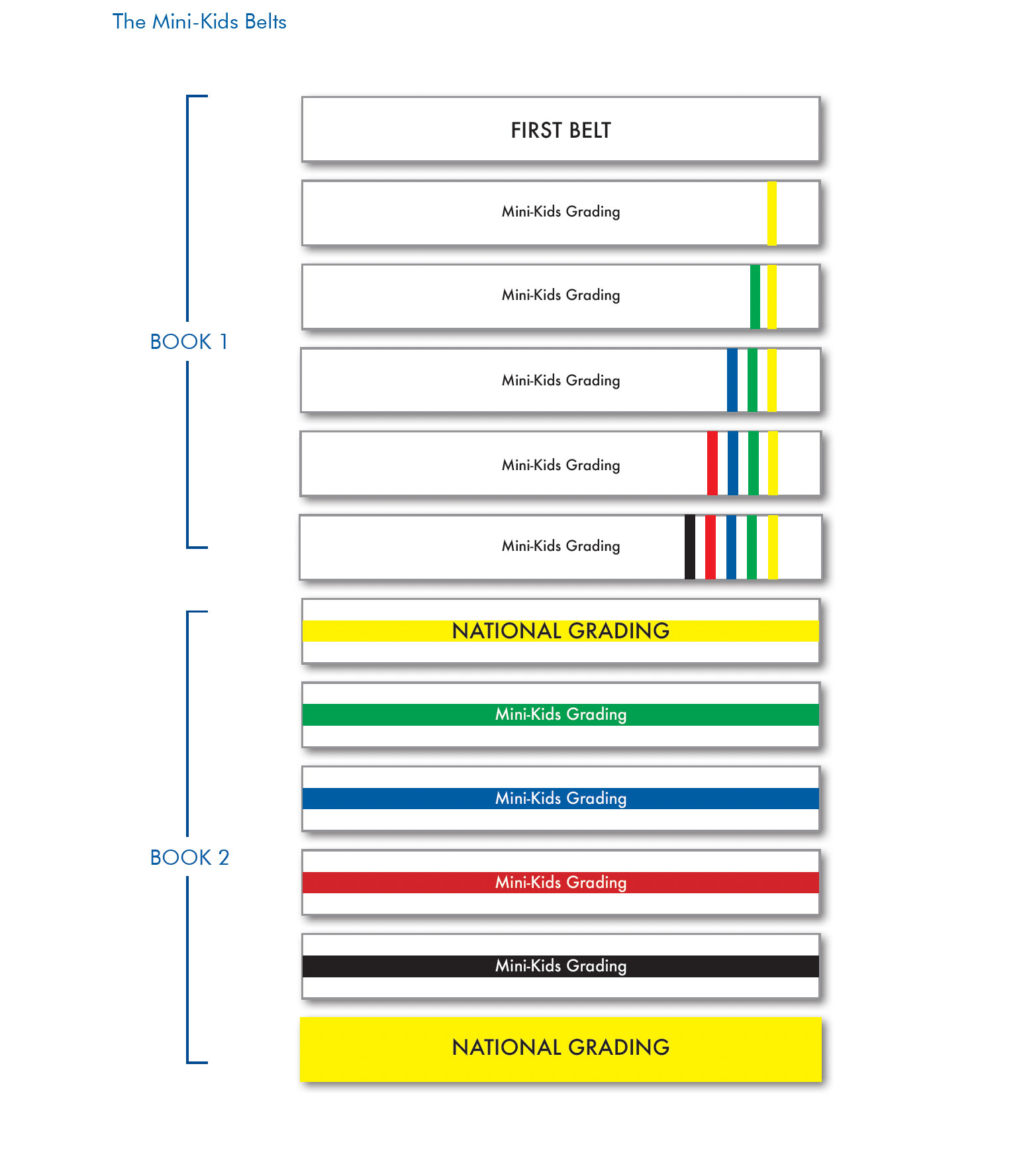 Children’s Mini-Kids belt grading chart NZ