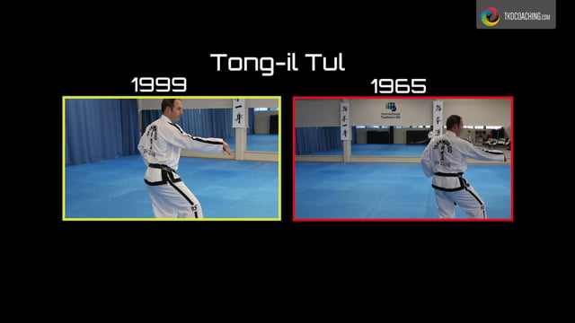 Comparison of the Tong-Il pattern showing differences between the 1965 and 1999 published versions