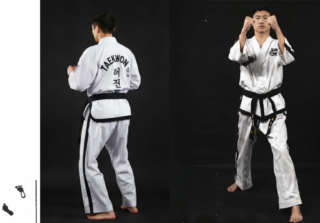 Ge-Baek tul foot placement after the turning kick