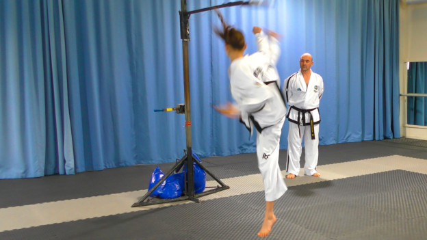 Teaching Flying Reverse Turning Kick with Mr Brendan Doogan